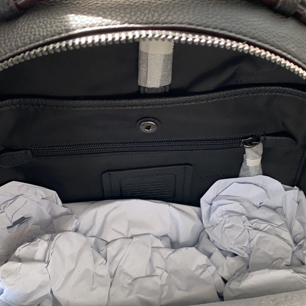 Coach Black Leather Backpack - Picture 5 of 8